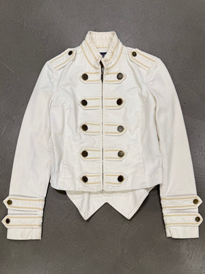1990s Jean Paul Gaultier white military napoleon jacket