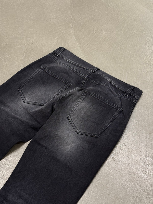 2018 Saint Laurent “D02” faded distressed black pants