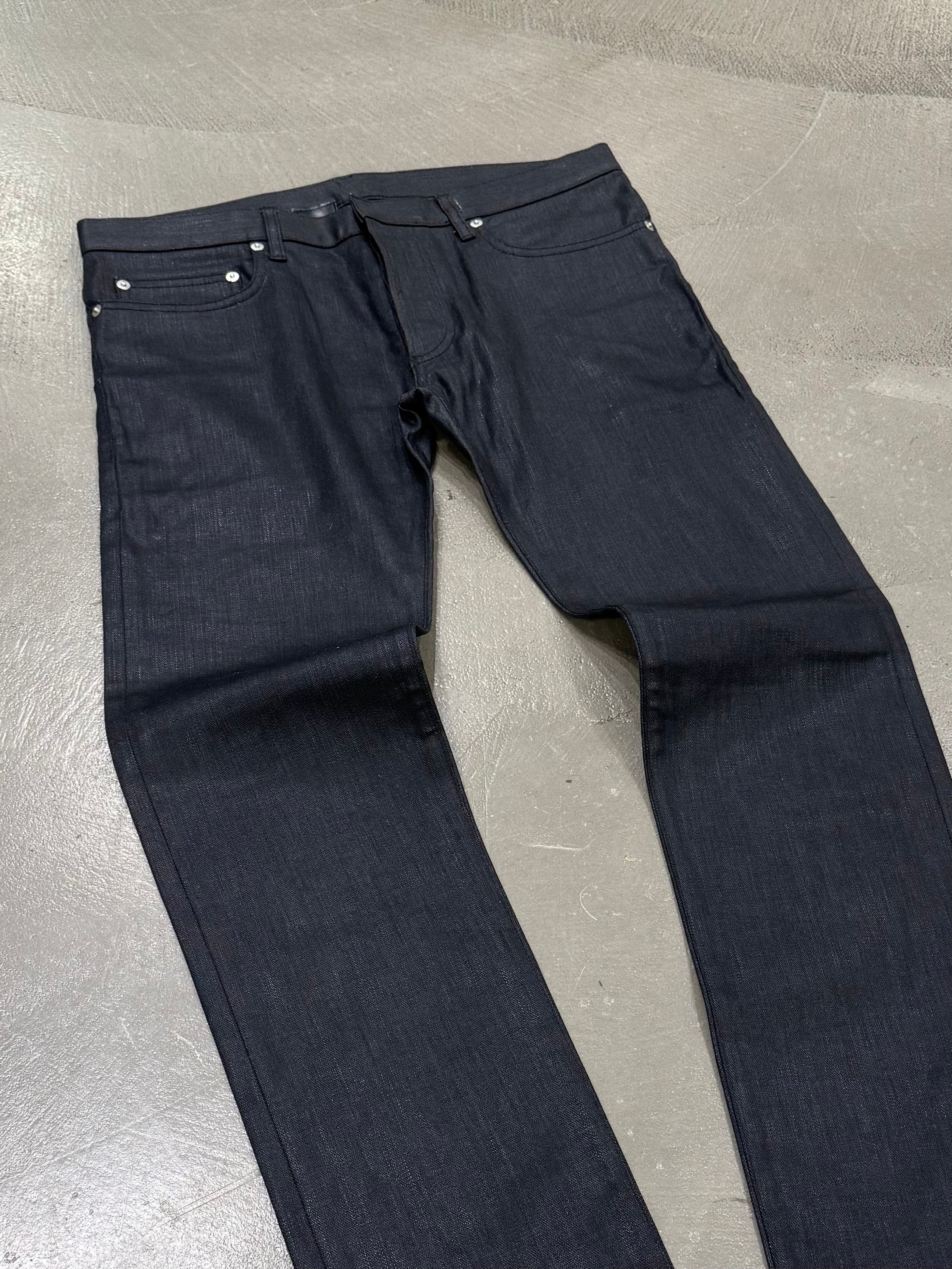 2000s Dior by Hedi Slimane coated denim