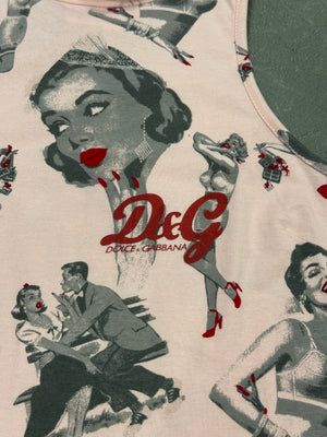 2000s Dolce & Gabbana iconic faces tank top
