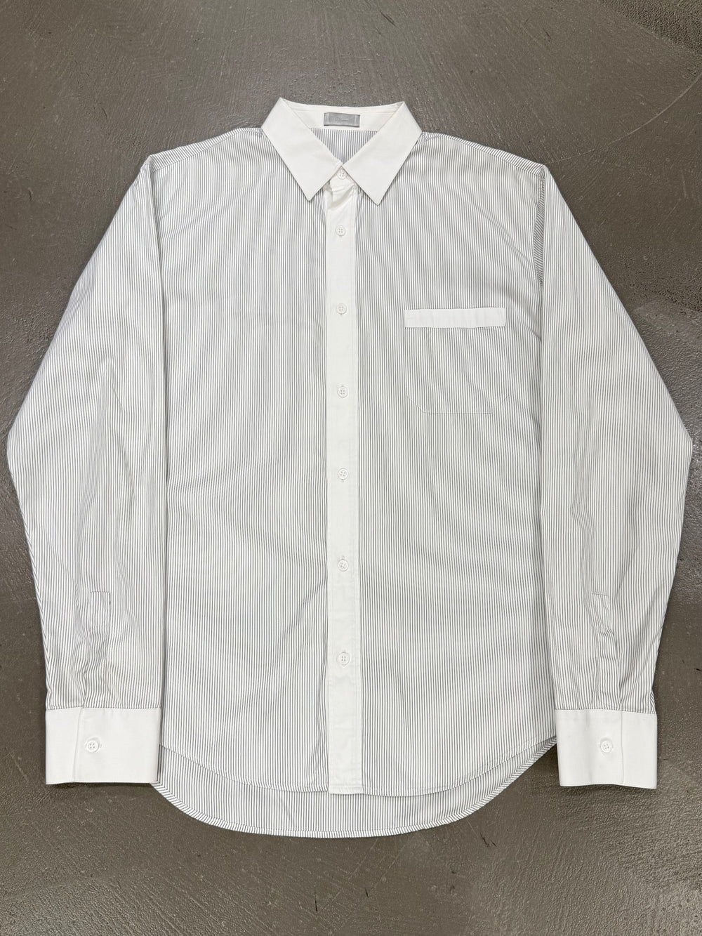 Dior by Hedi Slimane runway pinstripe button up shirt