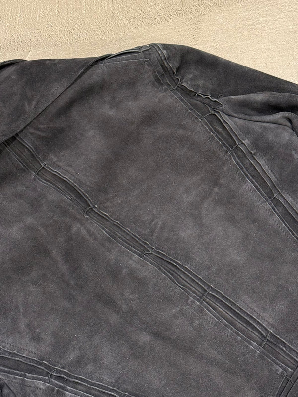 A/W2002 Yves Saint Laurent by Tom Ford runway suede multi-layer panel jacket
