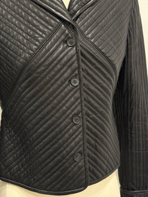 1990s Loewe paneled cropped leather jacket