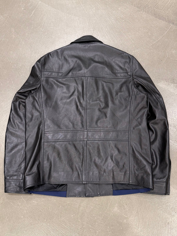 2010s Dior hybrid varsity leather jacket
