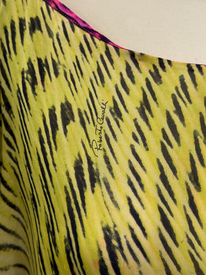 S/S2001 Roberto Cavalli psychedelic illusion blouse top / mini dress
