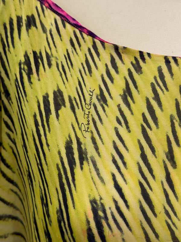S/S2001 Roberto Cavalli psychedelic illusion blouse top / mini dress