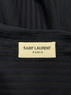 2010s Saint Laurent pinstripe poplin sheer shirt