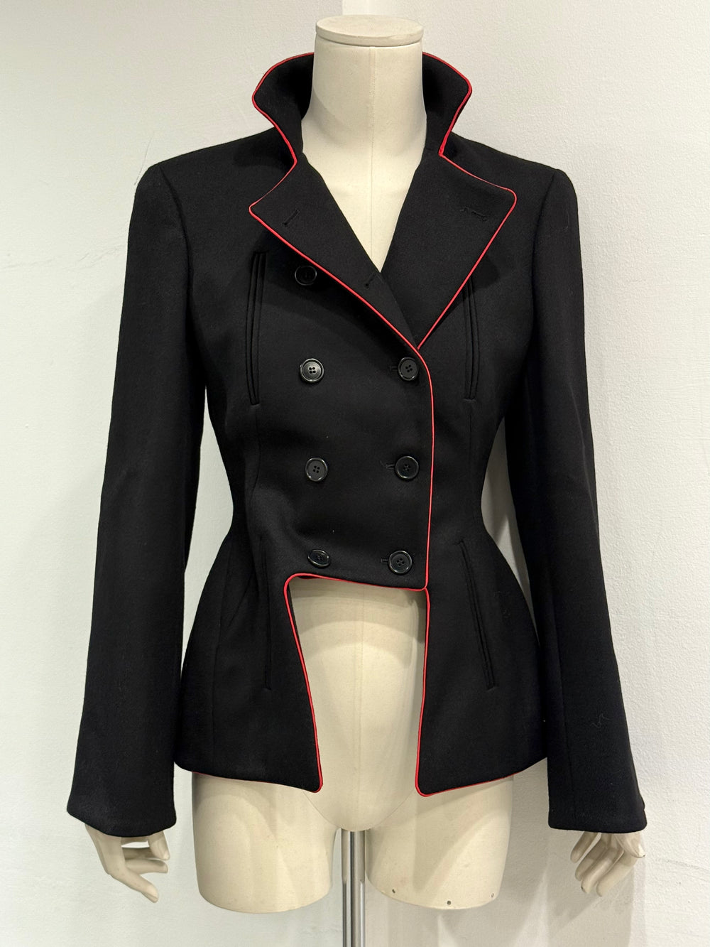 A/W2011 Alexander McQueen runway double breasted officer wool military jacket