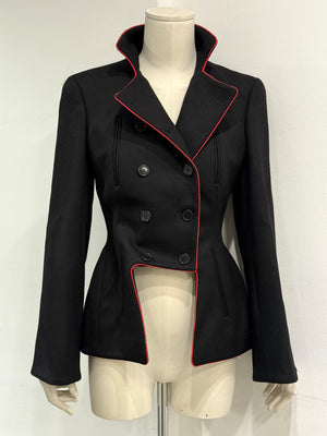 A/W2011 Alexander McQueen runway double breasted officer wool military jacket