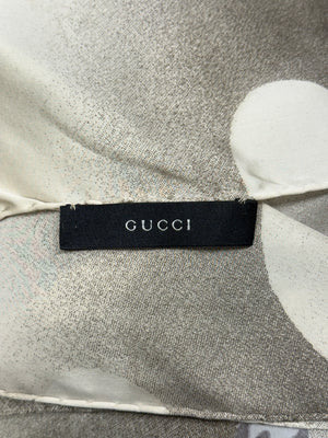 S/S2003 Gucci by Tom Ford runway cherry blossom dress with scarf