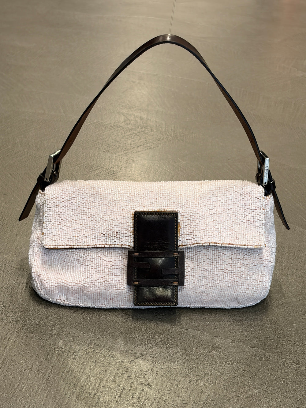 2000 Fendi limited edition embossed hand-beaded Baguette bag