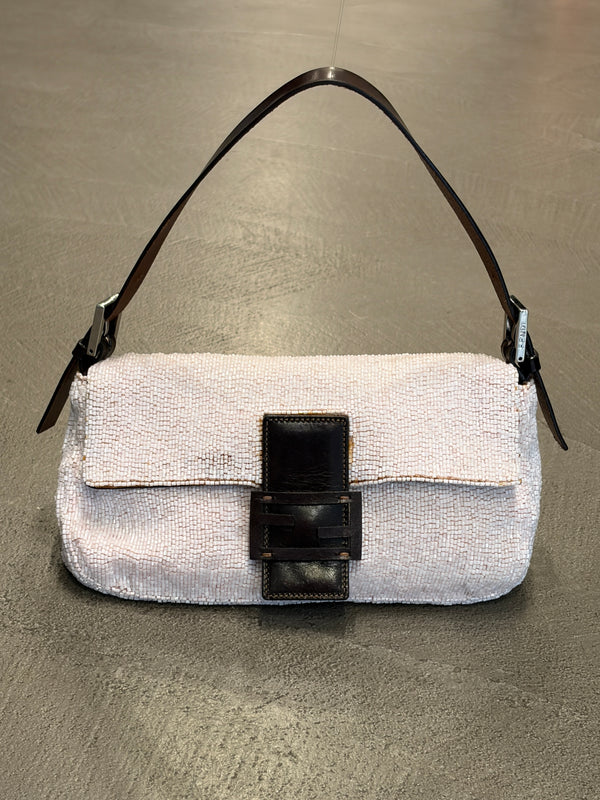 2000 Fendi limited edition embossed hand-beaded Baguette bag