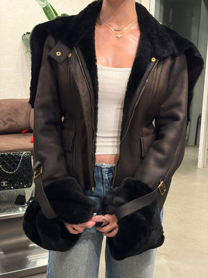 A/W2003 Gucci by Tom Ford shearling aviator jacket