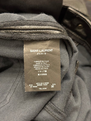 2014 Saint Laurent by Hedi Slimane faux leather skinny pants