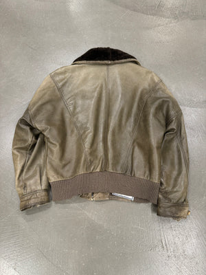 1980s Gianni Versace iconic leather bomber jacket