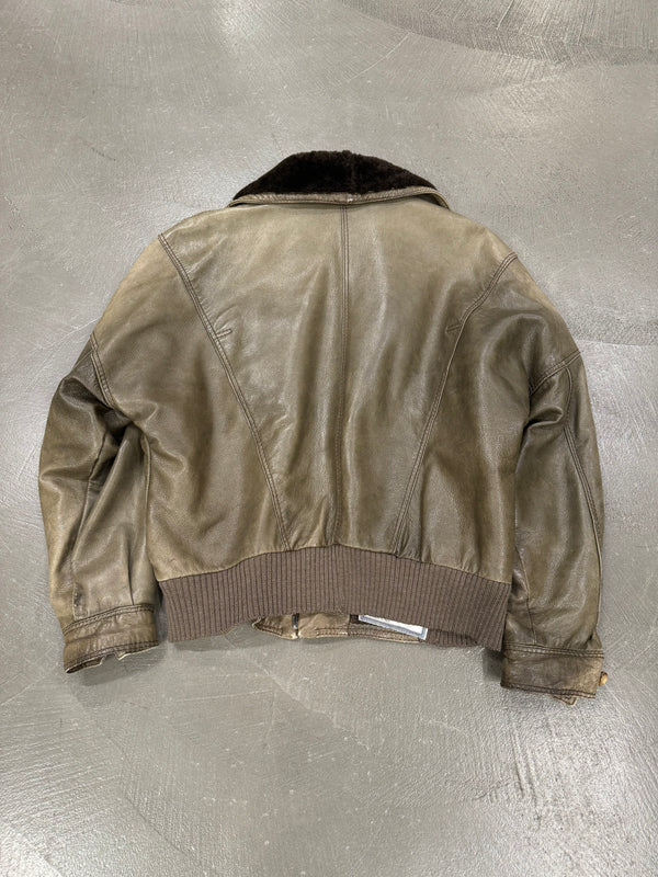 1980s Gianni Versace iconic leather bomber jacket