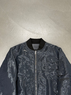 2021 Givenchy liquid metal iridescent bomber