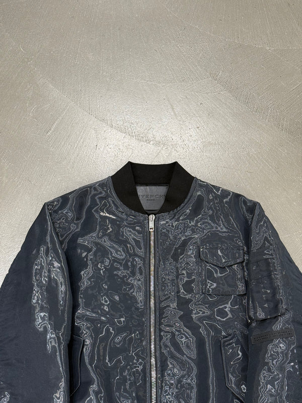 2021 Givenchy liquid metal iridescent bomber