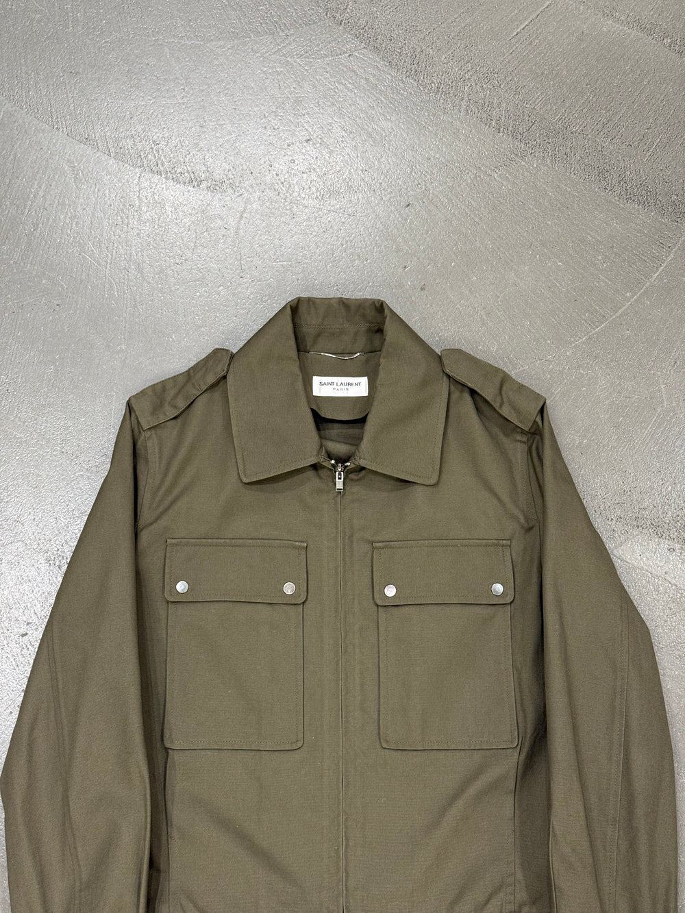 S/S2018 Saint Laurent sample cropped aviator blazer