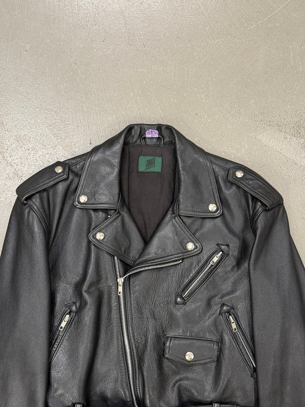 1990s Jean Paul Gaultier Junior cropped biker leather jacket