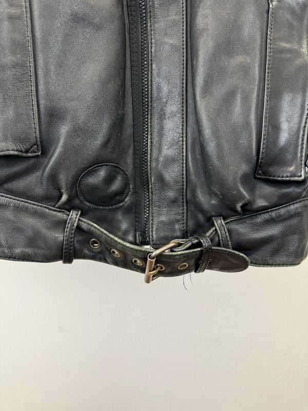 A/W 2002 Maison Margiela artisanal patchwork leather jacket