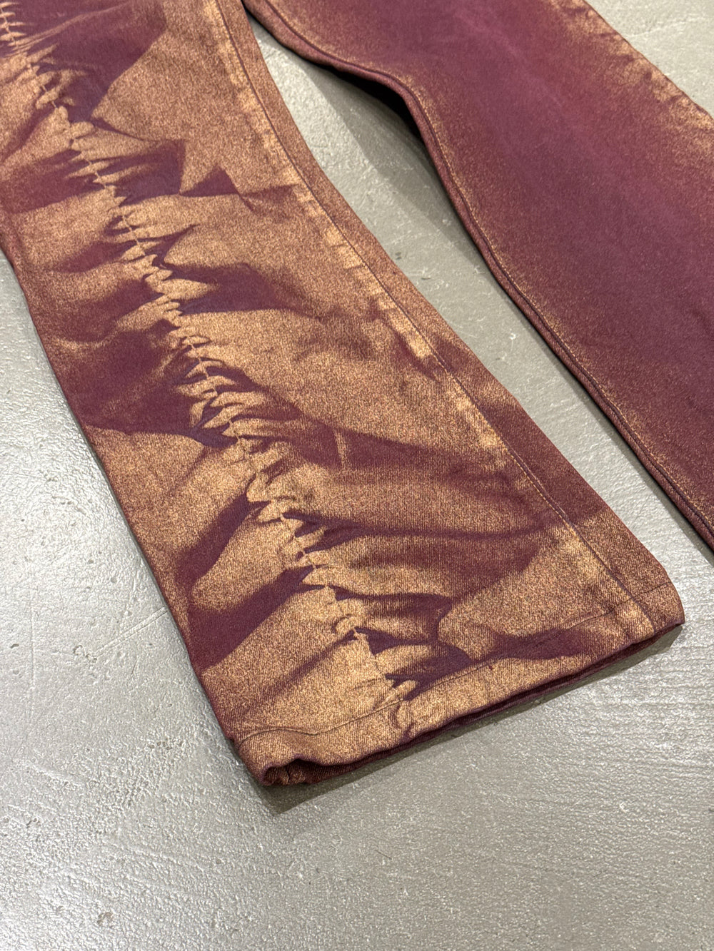 2000s Cavalli tie dye acid wash flare pants