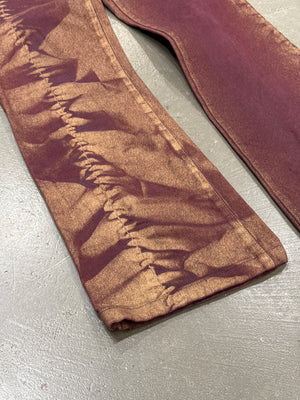 2000s Cavalli tie dye acid wash flare pants