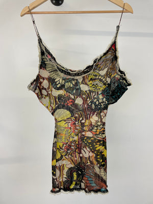 SS2003 Jean Paul Gaultier butterfly tattoo mesh top