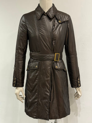 2008 Gucci nylon belted puffer coat