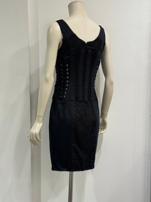 S/S2004 Dolce & Gabbana bondage corseted dress