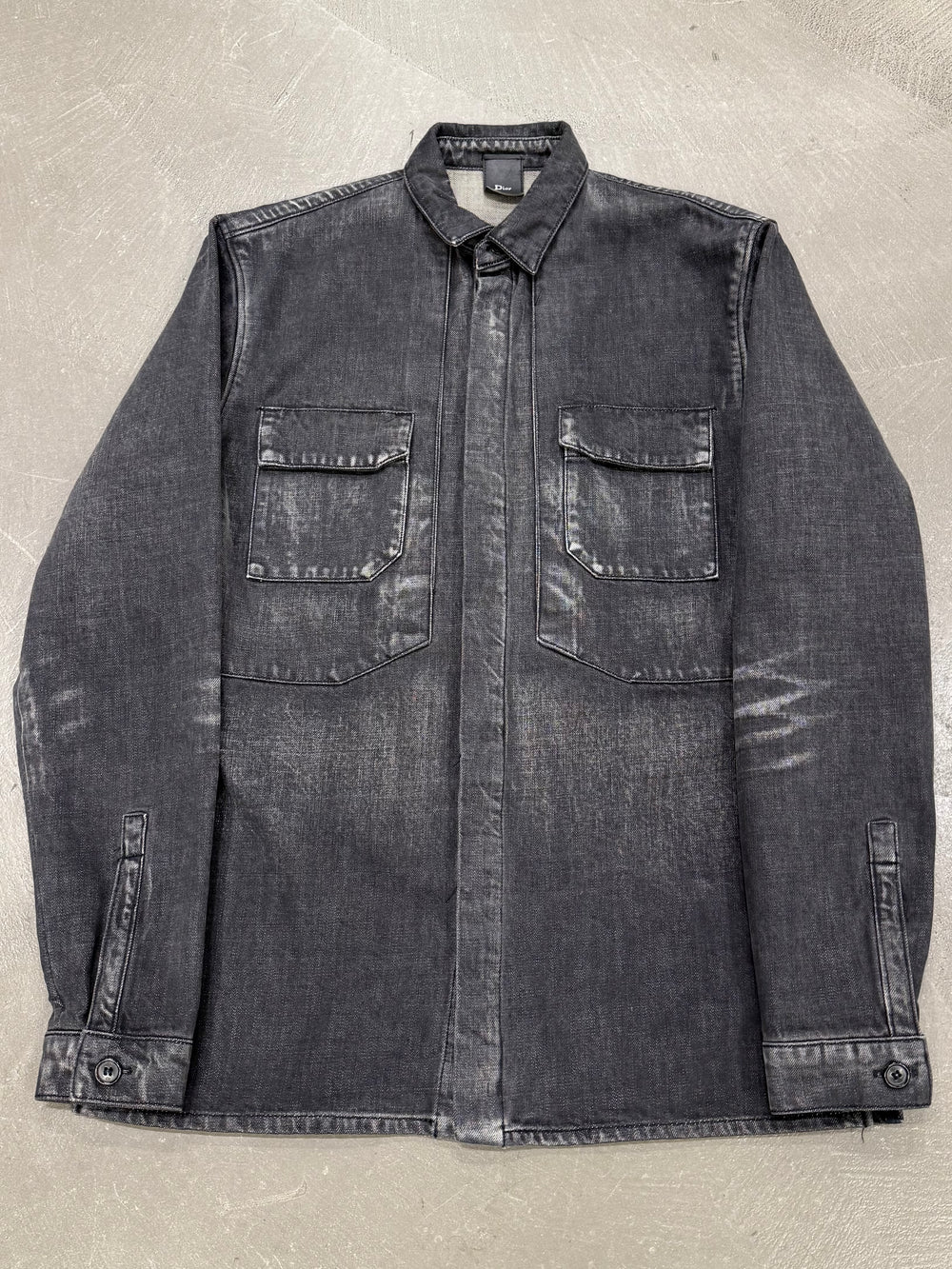 2002 Dior by Hedi Slimane clawmark denim jacket