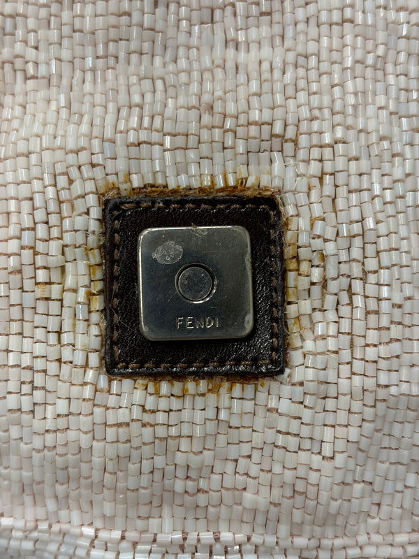 2000 Fendi limited edition embossed hand-beaded Baguette bag