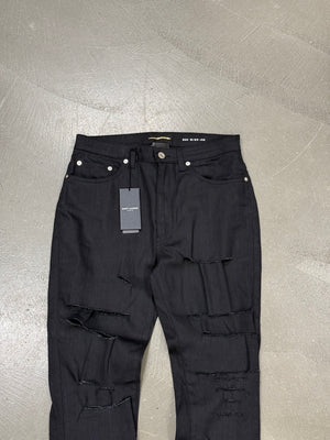 2015 Saint Laurent by Hedi Slimane distressed skinny jeans