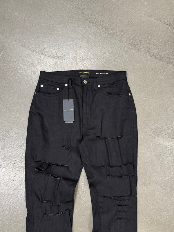 2015 Saint Laurent by Hedi Slimane distressed skinny jeans