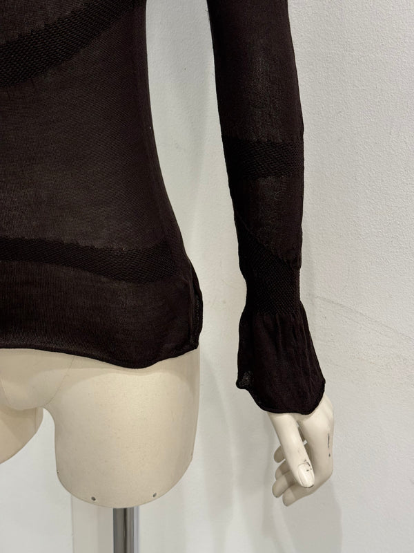 1990s Gucci by Tom Ford sheer asymmetrical top