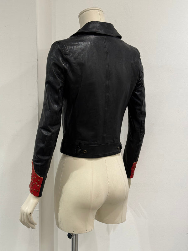 S/S2015 Saint Laurent by Hedi Slimane runway sample studded stars leather jacket