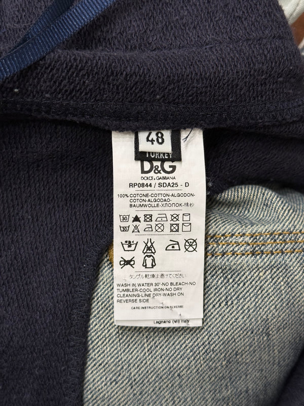 2000s Dolce & Gabbana hybrid denim sweatpants