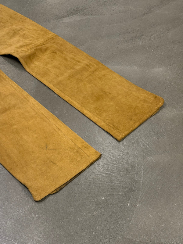 2001 Dolce & Gabbana suede western zipper leather pants