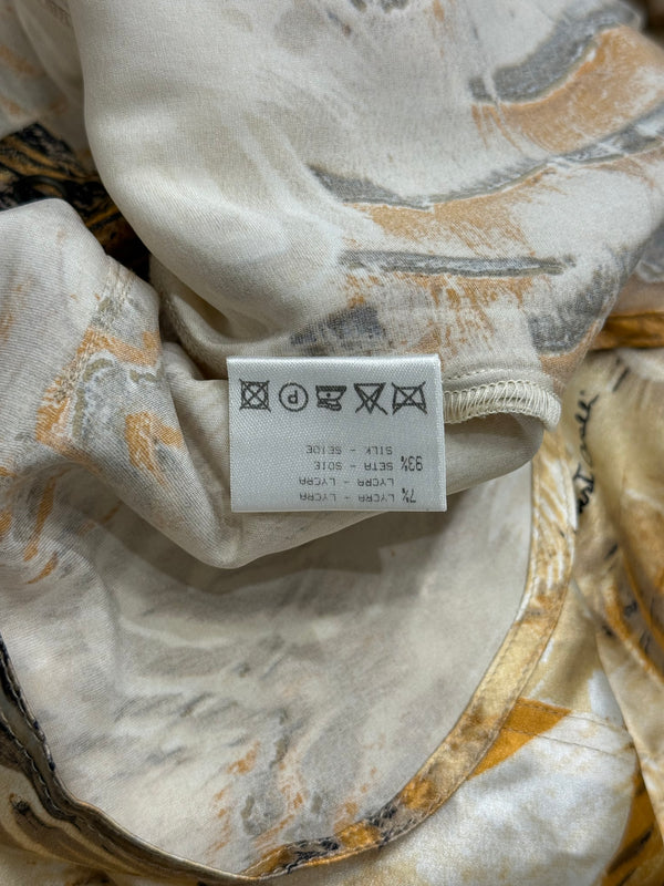 2004 Roberto Cavalli feather silk shirt