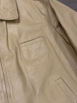 1990s Emporio Armani work leather jacket