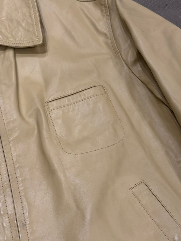 1990s Emporio Armani work leather jacket