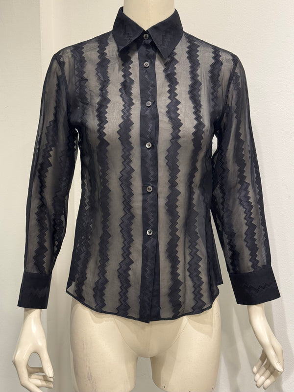 2001 Gucci by Tom Ford silk stripe shirt
