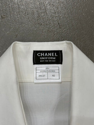 2000s Chanel collar logo shirt