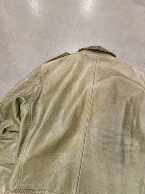 A/W2001 Dolce & Gabbana faded zip aviator jacket