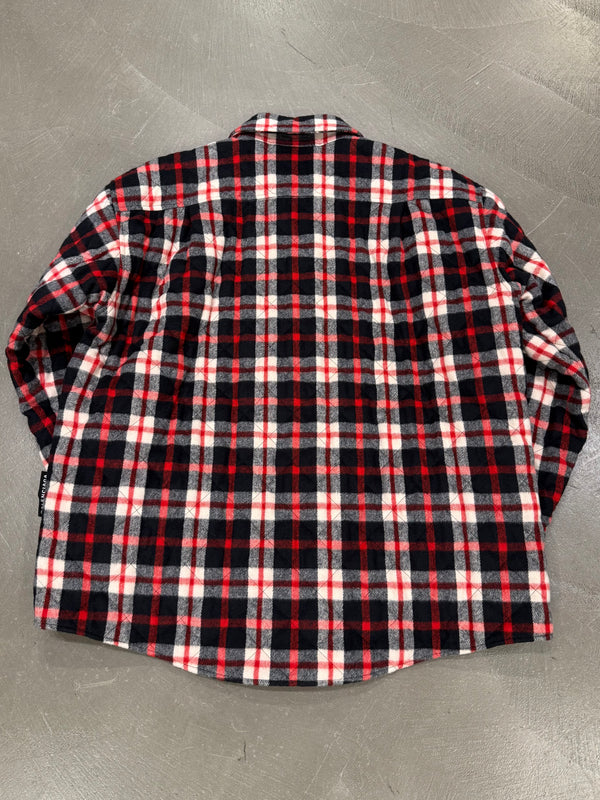 2018 Balenciaga oversized flannel plaid jacket