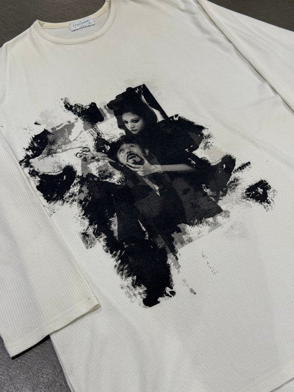 2020s Yohji Yamamoto oversized printed crewneck