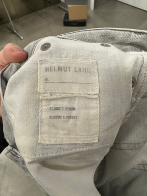 1990s Helmut Lang vintage grey faded denim