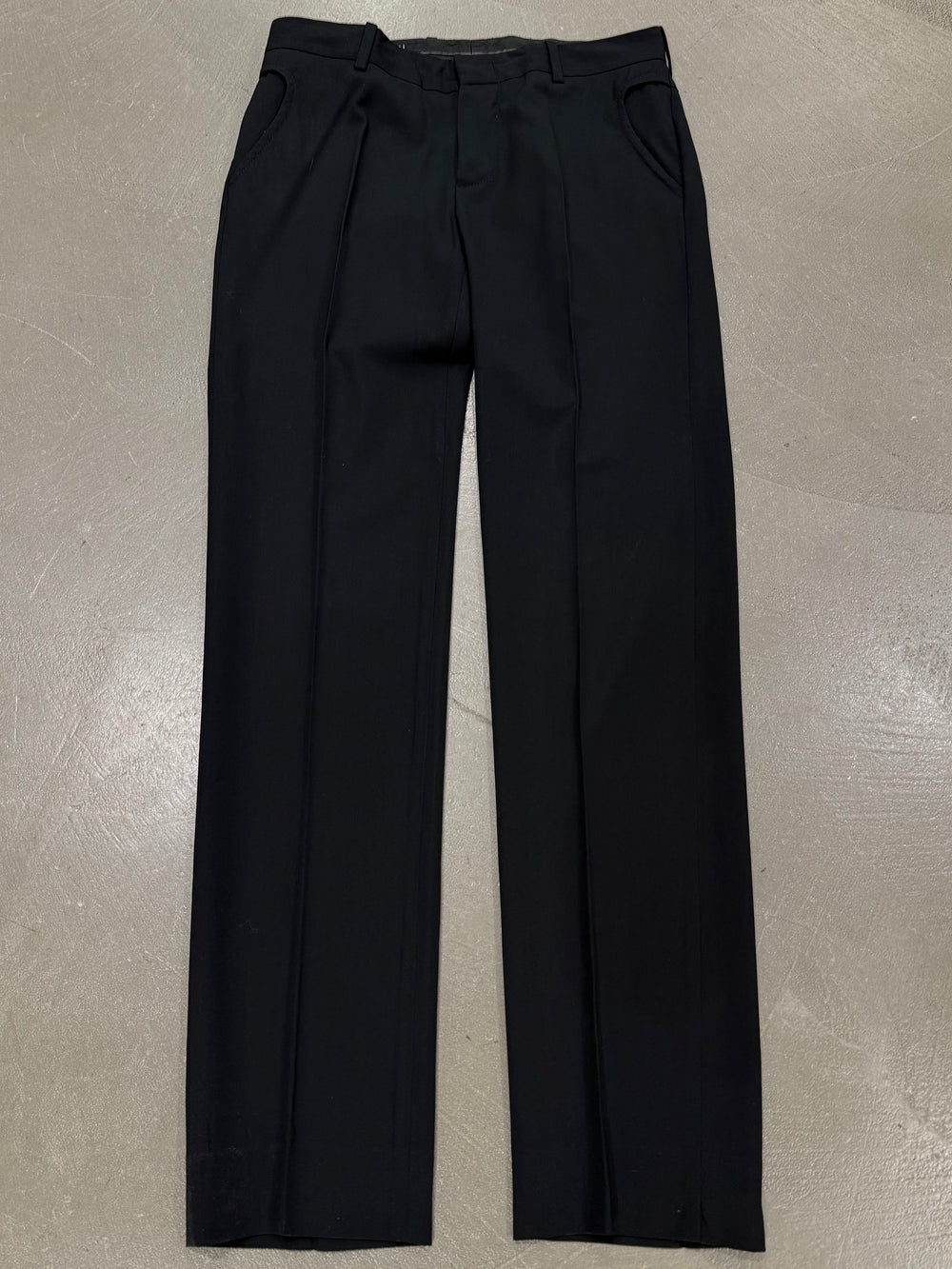 2000s Gucci minimal tailored wool trousers