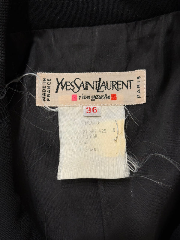 1990s Yves Saint Laurent  wool skirt suit with gold buttons