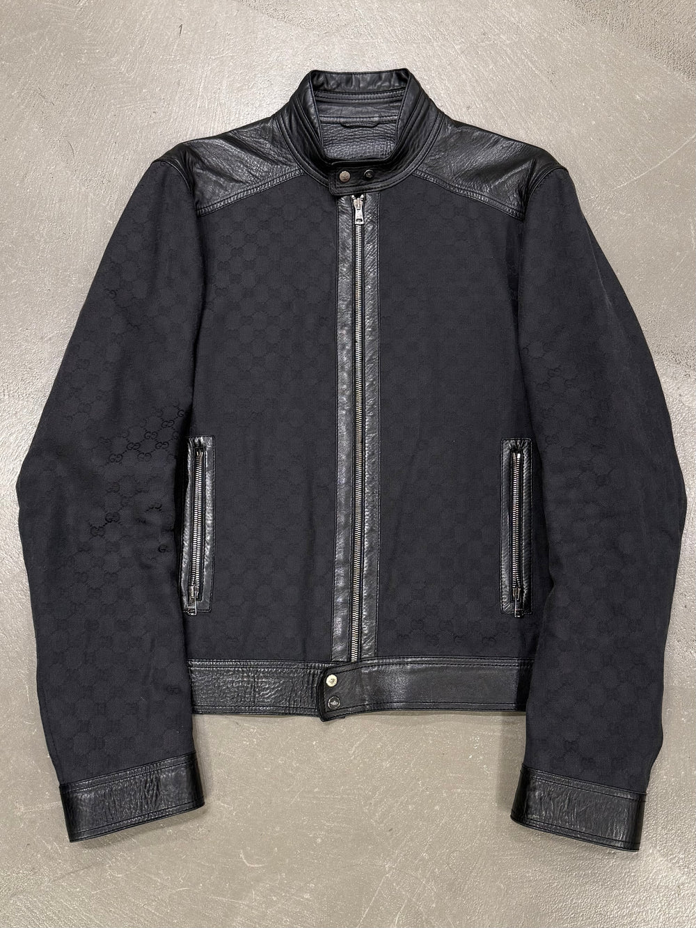 A/W2000 Gucci by Tom Ford monogram canvas leather jacket